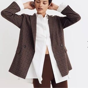Madewell - Caldwell Double Breasted Blazer in Hedden Plaid